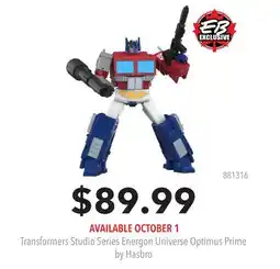 GameStop Transformers Studio Series Energon Universe Optimus Prime by Hasbro offer