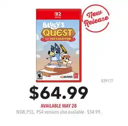GameStop BLUEY'S QUEST for THE GOLDEN PEN offer