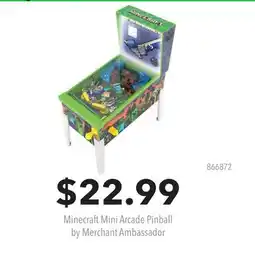 GameStop Minecraft Mini Arcade Pinball by Merchant Ambassador offer