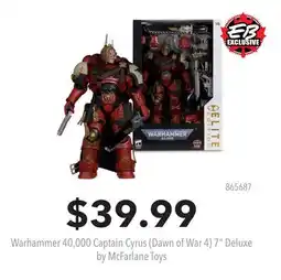 GameStop Warhammer 40,000 Captain Cyrus (Dawn of War 4) 7 Deluxe by McFarlane Toys offer