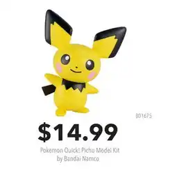 GameStop Pokemon Quick! Pichu Model Kit by Bandai Namco offer