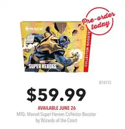 GameStop MTG: Marvel Super Heroes Collector Booster by Wizards of the Coast offer