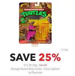 GameStop Teenage Mutant Ninja Turtles - Classic Splinter by Playmates offer