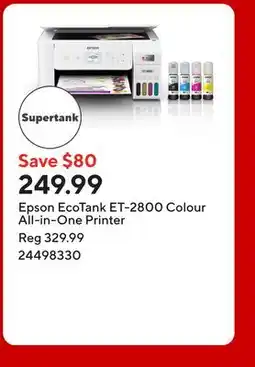 Staples Epson EcoTank ET-2800 Colour All-in-One Printer offer