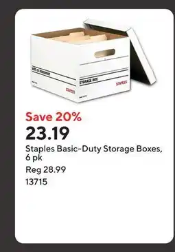 Staples Staples Basic-Duty Storage Boxes offer