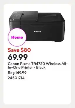 Staples Canon Pixma TR4720 Wireless All-In-One Printer - Black offer