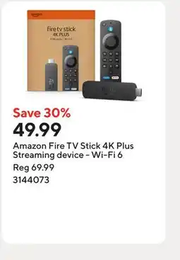 Staples Amazon Fire TV Stick 4K Plus Streaming device - Wi-Fi 6 offer
