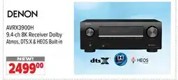 2001 Audio Video AVRX3900H DENON 9.4-ch 8K Receiver Dolby Atmos, DTS: X & HEOS Built-in offer