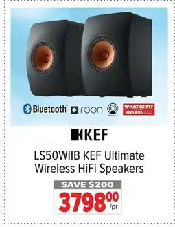 2001 Audio Video LS50WIIB KEF Ultimate Wireless HiFi Speakers offer
