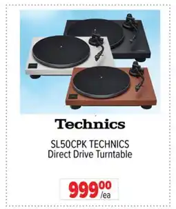 2001 Audio Video SL50CPK TECHNICS Direct Drive Turntable offer
