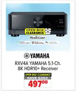 2001 Audio Video RXV4A YAMAHA 5.1-Ch. 8K HDR10 + Receiver OPEN offer