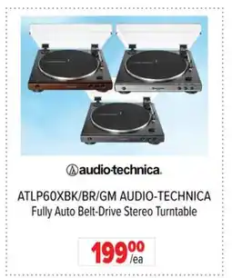 2001 Audio Video ATLP60XBK/BR/GM Fully Auto Belt-Drive Stereo Turntable offer