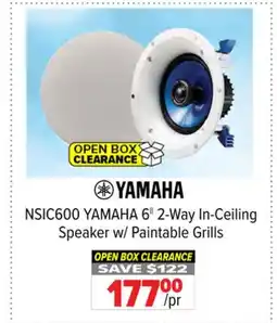 2001 Audio Video YAMAHA NSIC600 6 2-Way In-Ceiling Speaker w/ Paintable Grills offer