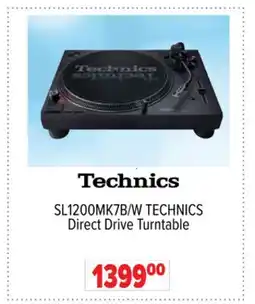 2001 Audio Video SL1200MK7B W TECHNICS Direct Drive Turntable offer