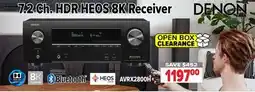 2001 Audio Video AVRX2800H DENON 7.2 ch. HDR HEOS 8K Receiver offer