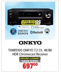 2001 Audio Video TXNR5100 ONKYO 7.2 Ch. 4K/8K HDR Chromecast Receiver offer