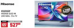 2001 Audio Video 65QD6QF HISENSE QLED 4K UHD 60Hz - Fire TV 65 offer