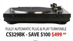 2001 Audio Video CS329BK FULLY AUTOMATIC PLUG & PLAY TURNTABLE offer