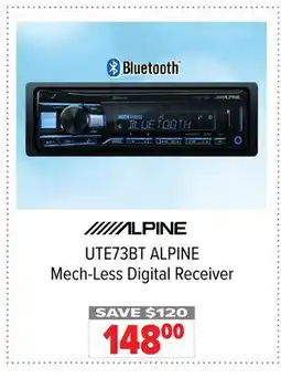2001 Audio Video UTE73BT ALPINE Mech-Less Digital Receiver offer
