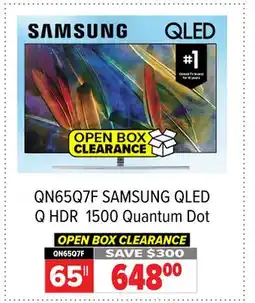 2001 Audio Video SAMSUNG 65 QN65Q7F QLED Q HDR 1500 Quantum Dot offer