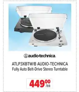 2001 Audio Video ATLP3XBTW/B AUDIO-TECHNICA Fully Auto Belt-Drive Stereo Turntable offer