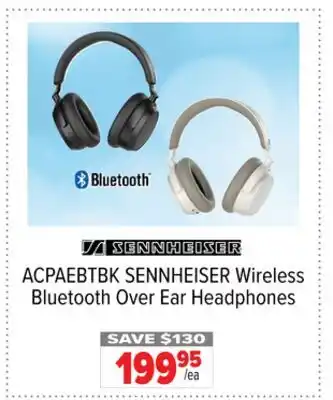 2001 Audio Video ACPAEBTBK SENNHEISER Wireless Bluetooth Over Ear Headphones offer