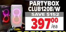 2001 Audio Video JBL PARTYBOX CLUB120 offer