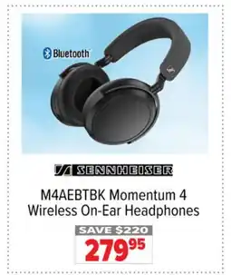 2001 Audio Video M4AEBTBK SENNHEISER Momentum 4 Wireless On-Ear Headphones offer