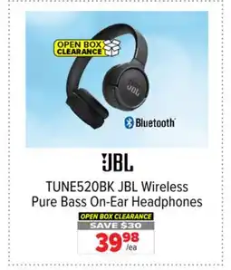2001 Audio Video TUNE520BK JBL Wireless Pure Bass On-Ear Headphones offer