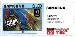 2001 Audio Video SAMSUNG QN75Q7F QLED Q HDR 1500 Quantum Dot 75 offer