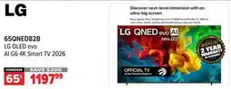 2001 Audio Video LG 65QNED82B LG OLED evo AI G6 4K Smart TV 2026 offer