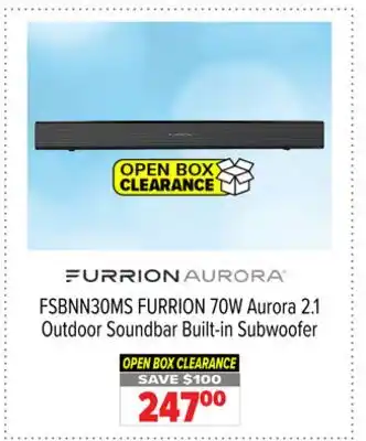 2001 Audio Video FSBNN30MS FURRION 70W Aurora 2.1 Outdoor Soundbar Built-in Subwoofer offer