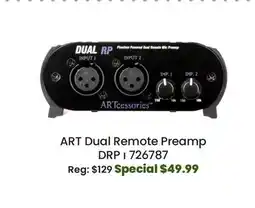 Long & McQuade ART Dual Remote Preamp DRP offer