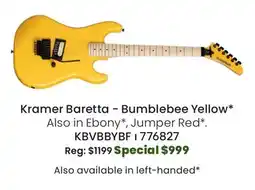 Long & McQuade Kramer Baretta-Bumblebee Yellow offer