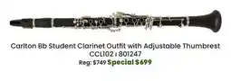 Long & McQuade Carlton Bb Student Clarinet Outfit with Adjustable Thumbrest offer
