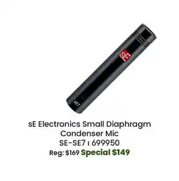 Long & McQuade sE Electronics Small Diaphragm Condenser Mic offer