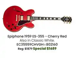 Long & McQuade Epiphone 1959 ES-355 w/Case - Cherry Red offer