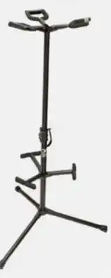Long & McQuade Yorkville Sound Triple Guitar Stand with Guards - Black offer
