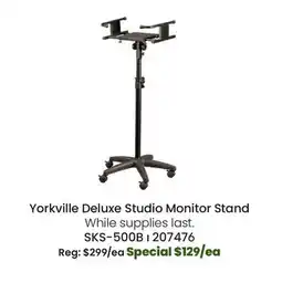Long & McQuade Yorkville Sound Deluxe Studio Monitor Stand offer