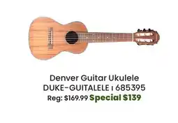 Long & McQuade Denver Guitar Ukulele with Gig Bag offer
