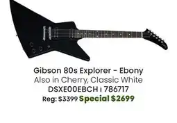 Long & McQuade Gibson 80s Explorer-Ebony offer