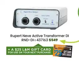 Long & McQuade Rupert Neve Designs offer