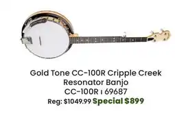 Long & McQuade Gold Tone CC-100R Cripple Creek Resonator Banjo offer