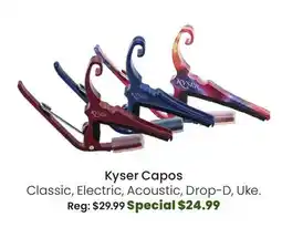 Long & McQuade Kyser Capos offer