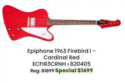 Long & McQuade Epiphone 1963 Firebird I Reissue Electric Guitar with Hardshell Case - Cardinal Red offer