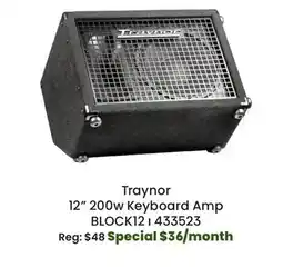 Long & McQuade Traynor 12 200w Keyboard Amp offer