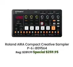 Long & McQuade Roland P-6 AIRA Compact Creative Sampler offer