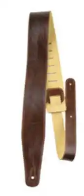 Long & McQuade Perri's Leathers 2.5 Top Grain Italian Leather Guitar Straps DARK BROWN offer