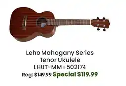 Long & McQuade Leho Mahogany Series Tenor Ukulele offer