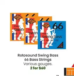 Long & McQuade Rotosound Swing Bass 66 Bass Strings offer